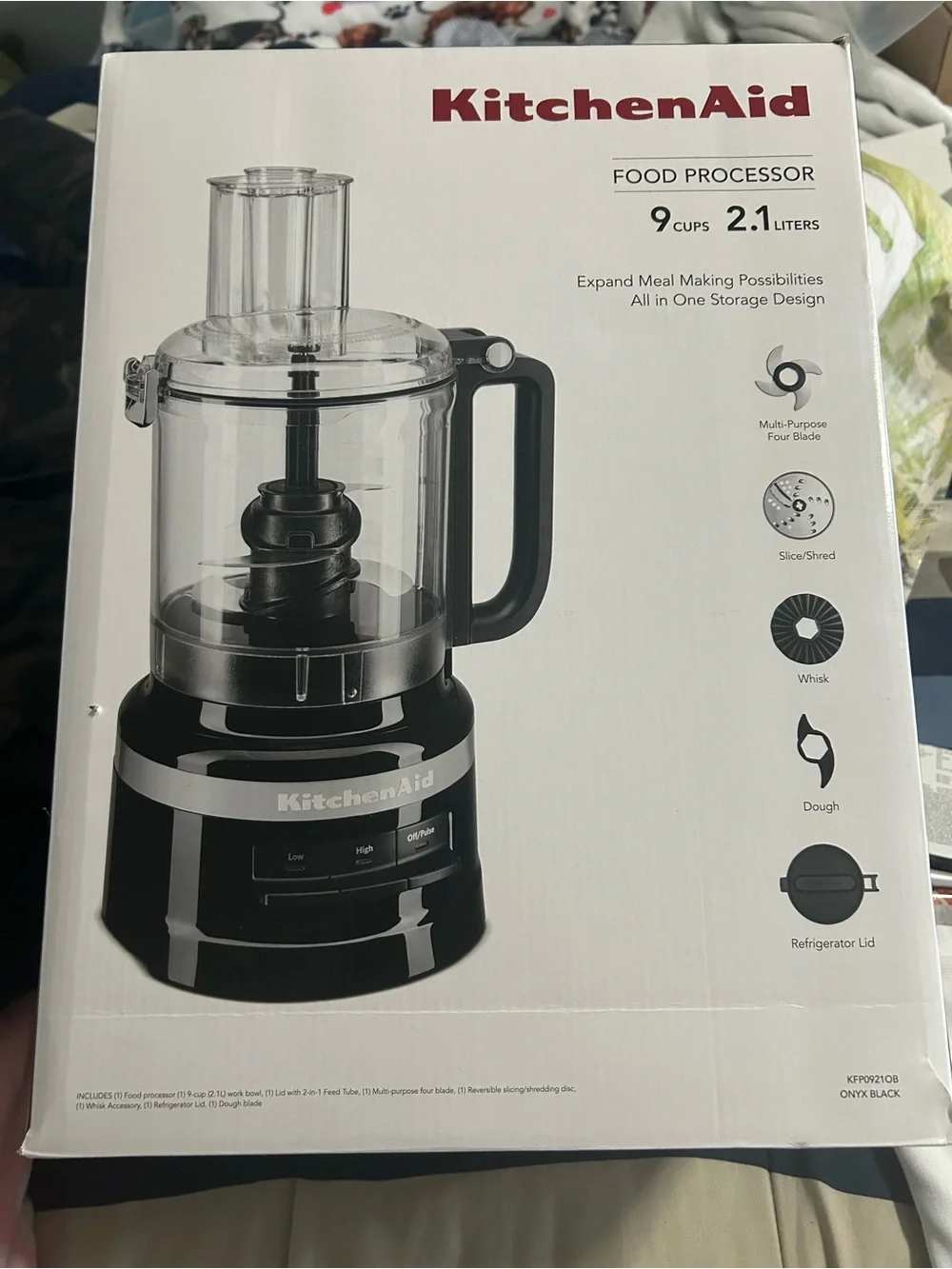 KitchenAid Onyx Black 9-Cup Food Processor with Clear Work Bowl